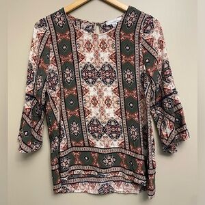 Fourteenth Place Boho Bell Sleeve Blouse Medium